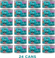 Purina ONE Natural Tuna in Sauce High Protein Wet Cat Food, 3-oz can, case of 24 slide 2 of 7