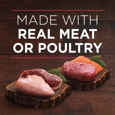 Show full view: Purina ONE True Instinct Variety Pack High Protein Tender Cuts in Gravy Chicken & Duck, Beef & Salmon Wet Dog Food, 13-oz can, case of 12 slide 5 of 10