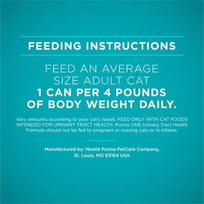 Show full view: Purina ONE Urinary Tract Health Beef & Liver Recipe Wet Cat Food, 3-oz can, case of 24 slide 9 of 13