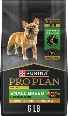 Purina Pro Plan 7 Plus Shredded Blend Senior Chicken & Rice Formula Small Breed Dry Dog Food, 6-lb bag