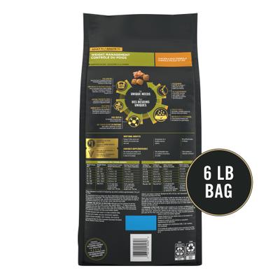 Show full view: Purina Pro Plan Adult 7 Plus Weight Management Shredded Blend Chicken & Rice Formula Senior Dry Dog Food, 6-lb bag slide 3 of 12