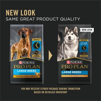 Show full view: Purina Pro Plan Adult Large Breed Shredded Blend Chicken & Rice Formula Dry Food + Milk-Bone Original Large Biscuit Dog Treats slide 3 of 9