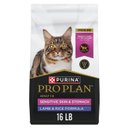 Purina Pro Plan Adult Sensitive Skin & Stomach Lamb & Rice Formula Dry Cat Food, 16-lb bag