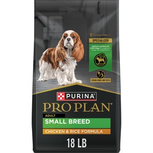 Purina Pro Plan Adult Small Breed Chicken & Rice Formula Dry Dog Food, 18-lb bag