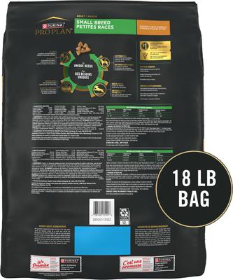 Show full view: Purina Pro Plan Adult Small Breed Chicken & Rice Formula Dry Dog Food, 18-lb bag slide 4 of 12
