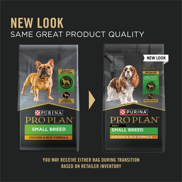 Purina Pro Plan Adult Small Breed Chicken & Rice Formula Dry Dog Food