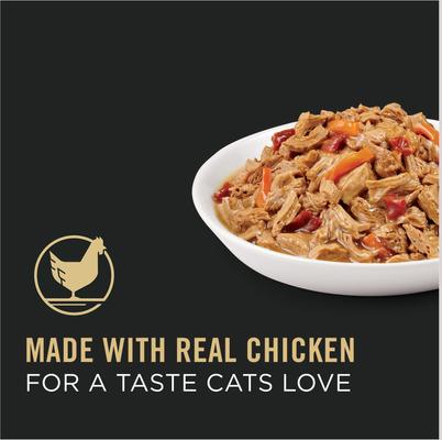 Show full view: Purina Pro Plan Adult White Meat Chicken & Vegetable Entree in Gravy Canned Cat Food, 3-oz, case of 4 slide 3 of 10