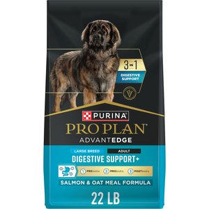 Purina Pro Plan AdvantEDGE Digestive Support Plus Large Breed Salmon & Oat Meal Formula Adult Dry Dog Food, 22-lb bag