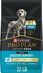 Purina Pro Plan AdvantEDGE Digestive Support Plus Salmon & Oat Meal Formula Adult Dry Dog Food, 22-lb bag