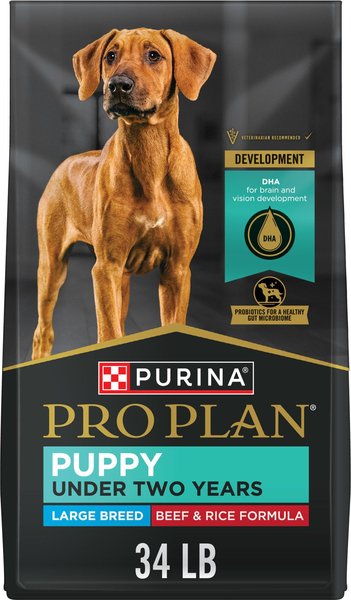 Purina Pro Plan Development Beef & Rice Formula With Probiotics High Protein Large Breed Dry Puppy Food