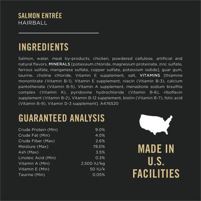 Show full view: Purina Pro Plan Hairball Entrees Control Variety Pack Wet Cat Food, 3-oz can, case of 24 slide 8 of 11