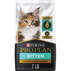 Purina Pro Plan Kitten Chicken & Rice Formula Dry Cat Food, 7-lb bag