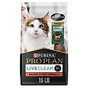 Purina Pro Plan LiveClear Probiotic High Protein Salmon & Rice Formula Dry Cat Food, 16-lb bag