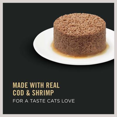 Show full view: Purina Pro Plan Prime Plus 7+ Classic Cod & Shrimp Grain-Free Entree Canned Cat Food, 3-oz, case of 24 slide 3 of 11