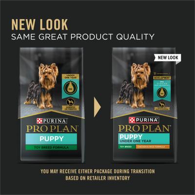 Show full view: Purina Pro Plan Puppy Toy Breed Chicken & Rice Formula Dry Dog Food, 5-lb bag + Wellness Soft Puppy Bites Lamb & Salmon Recipe Grain-Free Dog Treats, 3-oz pouch slide 3 of 10