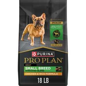 Purina Pro Plan Shredded Blend Adult Small Breed Chicken & Rice Formula Dry Dog Food, 18-lb bag