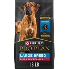 Purina Pro Plan Specialized Beef & Rice Formula High Protein Large Breed Dry Dog Food, 18-lb bag