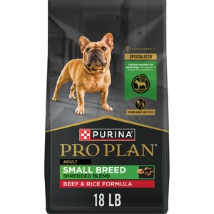 Purina Pro Plan Specialized Shredded Blend Beef & Rice Formula High Protein Small Breed Dry Dog Food, 18-lb bag