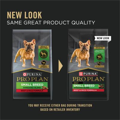 Show full view: Purina Pro Plan Specialized Shredded Blend Beef & Rice Formula High Protein Small Breed Dry Dog Food, 18-lb bag slide 3 of 12