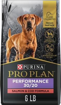 Show full view: Purina Pro Plan Sport Performance All Life Stages High-Protein 30/20 Salmon & Cod Formula Dry Dog Food, 6-lb bag slide 1 of 11