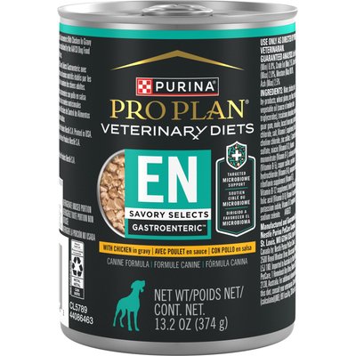 Purina Pro Plan Veterinary Diets Purina Pro Plan Veterinary Diets EN Savory Selects Gastroenteric with Chicken Chunks-in-Gravy Wet Adult Dog Food, 13.2-oz can, case of 12