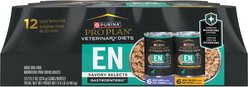 Purina Pro Plan Veterinary Diets EN Savory Selects Gastroenteric with Chicken in-Gravy & Lamb Chunks-in-Gravy Variety Pack Wet Adult Dog Food, 13.3-oz can, case of 12