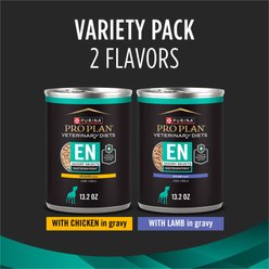 Purina Pro Plan Veterinary Diets EN Savory Selects Gastroenteric with Chicken in-Gravy & Lamb Chunks-in-Gravy Variety Pack Wet Adult Dog Food, 13.3-oz can, case of 12 slide 2 of 7