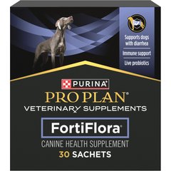 Purina Pro Plan Veterinary Diets FortiFlora Powder Probiotic Digestive Supplement for Dogs, 30 count