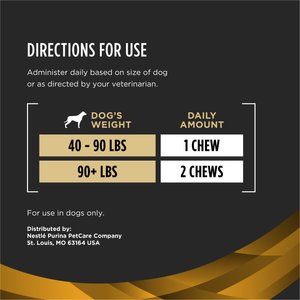 Purina Pro Plan Veterinary Diets Joint Supplement for Dogs, Hip & Joint Soft Chews for Large Dogs, 30 count
