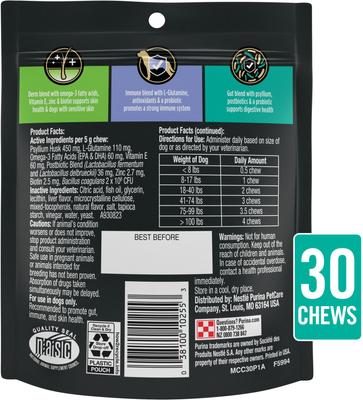 Show full view: Purina Pro Plan Veterinary Diets Multi Care Soft Chew Supplement for Dogs, 30 count slide 3 of 9