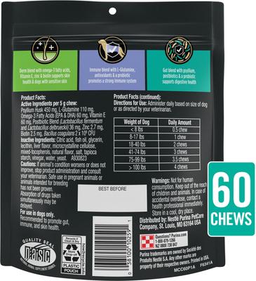 Show full view: Purina Pro Plan Veterinary Diets Multi Care Soft Chew Supplement for Dogs, 60 count slide 3 of 9
