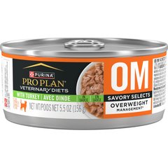 Purina Pro Plan Veterinary Diets OM Overweight Management Savory Selects Wet Cat Food, 5.5-oz, case of 24
