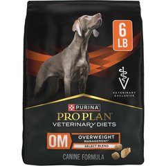 Purina Pro Plan Veterinary Diets OM Overweight Management Select Blend Chicken Flavor Dry Dog Food, 6-lb bag