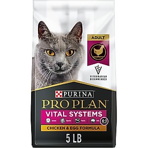 Purina Pro Plan Vital Systems Chicken & Egg Formula 4-in-1 Dry Cat Food, 5-lb bag