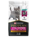 Purina Pro Plan Vital Systems Chicken & Egg Formula 4-in-1 Dry Kitten Food, 3-lb bag