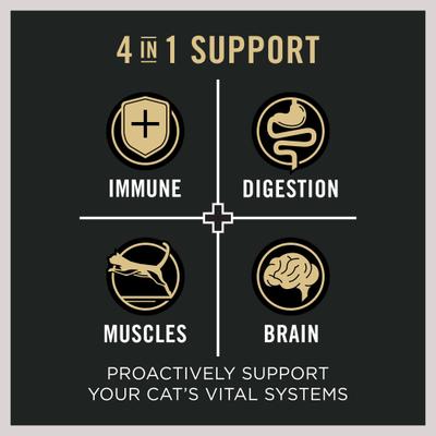 Show full view: Purina Pro Plan Vital Systems Salmon & Egg Formula 4-in-1 Dry Cat Food, 5-lb bag slide 5 of 12