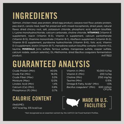 Show full view: Purina Pro Plan Vital Systems Salmon & Egg Formula 4-in-1 Dry Cat Food, 5-lb bag slide 7 of 12