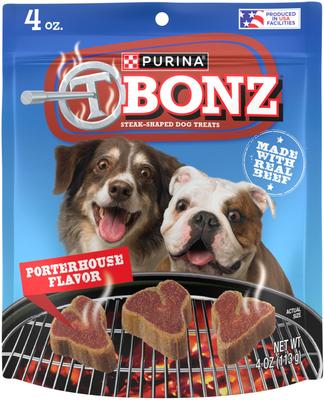 Purina TBONZ Porterhouse Beef Flavor Steak Shaped Adult Soft & Chewy Dog Treats