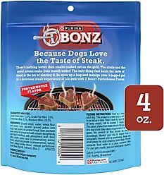 Purina TBONZ Porterhouse Beef Flavor Steak Shaped Adult Soft & Chewy Dog Treats, 4-oz pouch slide 2 of 6