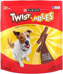 Purina Twistables Beef & Cheese Flavor Adult Soft & Chewy Dog Treats, 26-oz pouch