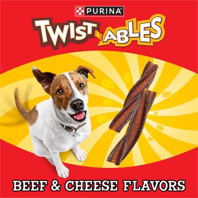 Show full view: Purina Twistables Beef & Cheese Flavor Adult Soft & Chewy Dog Treats, 26-oz pouch slide 4 of 9