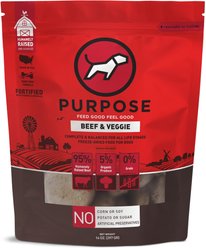 Purpose Beef & Veggie Grain-Free Freeze-Dried Dog Food, 14-oz bag