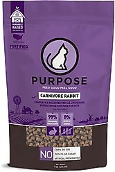 Purpose Carnivore Rabbit Freeze-Dried Grain-Free Raw Cat Food, 9-oz bag