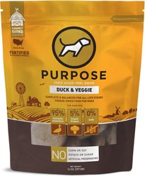 Purpose Duck & Veggie Grain-Free Freeze-Dried Dog Food, 14-oz bag