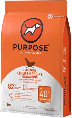 Purpose Free-Range Grain-Free Chicken Recipe with Postbiotics Dry Dog Food, 10-lb bag
