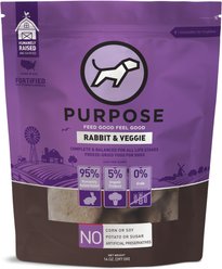 Purpose Rabbit & Veggie Grain-Free Freeze-Dried Dog Food, 14-oz bag