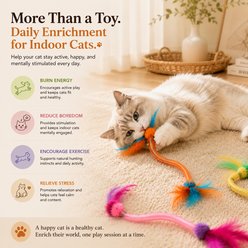 Purr Harbor Catnip Elastic Chew Rope with Feather & Bell Teething Cat Toy, 3 count slide 2 of 6