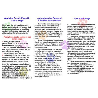 Show full view: Purrdy Paws Soft Cat Nail Caps, 20 count, Blue Glow in the Dark, Medium slide 8 of 11