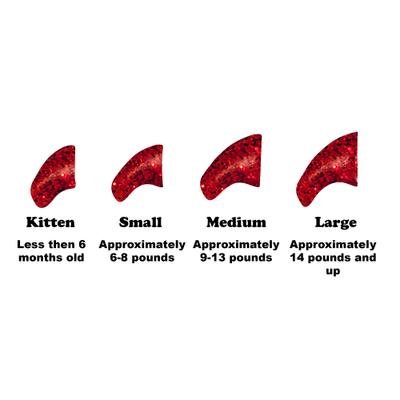 Show full view: Purrdy Paws Soft Cat Nail Caps, 20 count, Ruby Red Glitter, Kitten slide 3 of 10