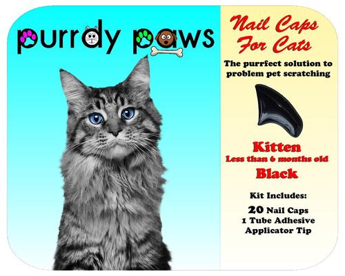 Show full view: Purrdy Paws Soft Cat Nail Caps, 20 count, X-Small, Black slide 7 of 11